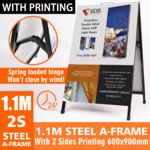 Double Sided Steel A Frame / A Board with Printing 600x900mm